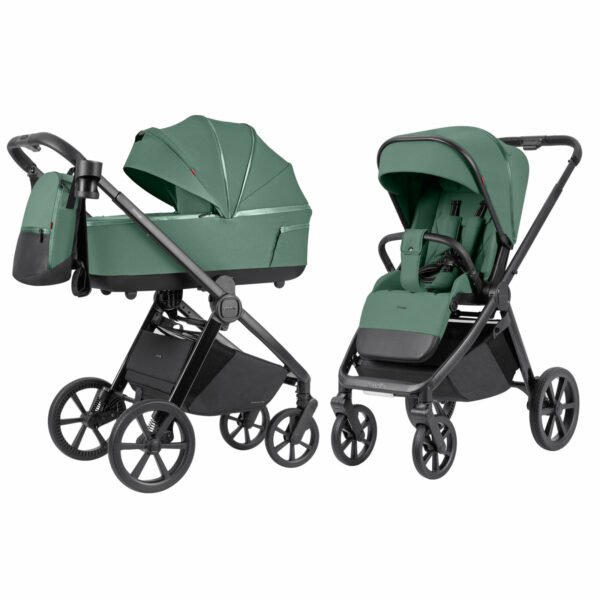 Carrello Omega Plus kinderwagen in Nova Green – stijlvolle en functionele kinderwagen voor je baby, verkrijgbaar bij The Baby Store kinderwagen outlet met mega deals!