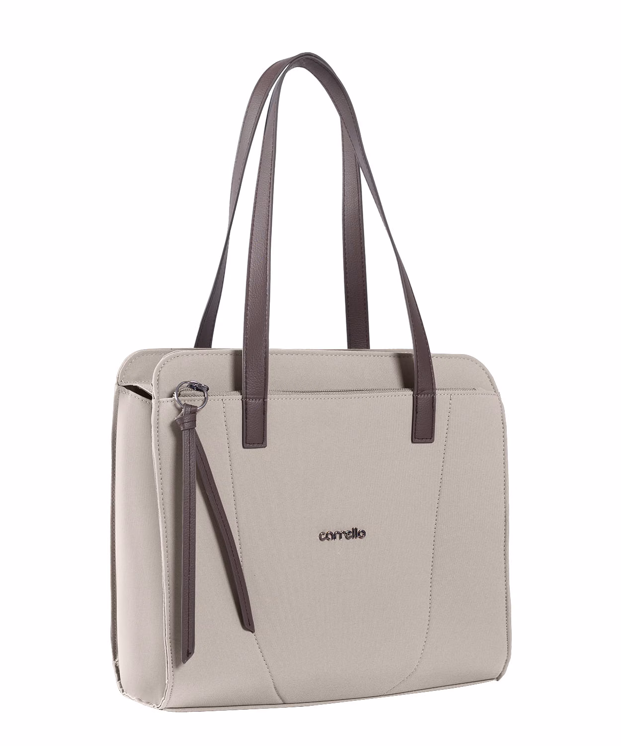 Beige Carrello Ultra kinderwagen met luxe afwerking, grote wielen en verstelbare onderdelen.