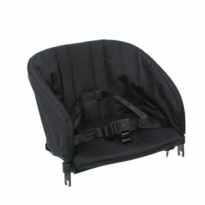 Titaniumbaby SOLID Pollux peuterzitje in taupe kleur, compatibel met de Titanium Duo Kinderwagen, voorzien van veiligheidsgordel en ergonomisch ontwerp.