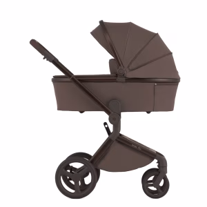 Anex Flo kinderwagen Browny bruin met reiswieg en zitje lichtgewicht compacte kinderwagen vanaf geboorte tot 22 kg