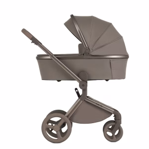 Anex Flo kinderwagen zwart met reiswieg en zitje lichtgewicht compacte design kinderwagen vanaf geboorte tot 22 kg