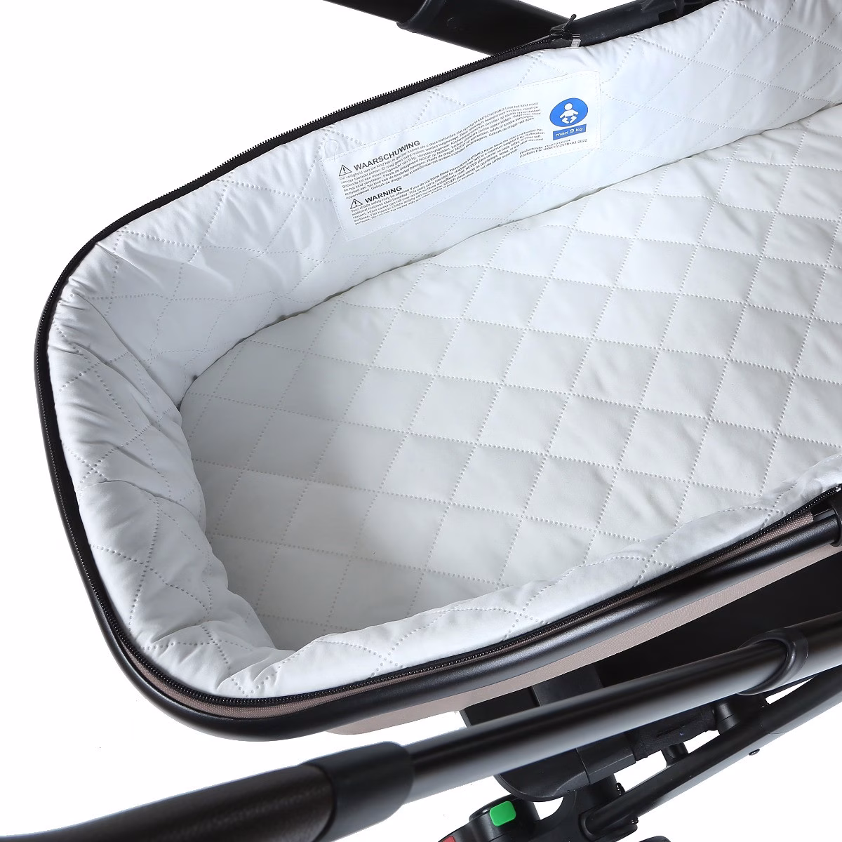Titaniumbaby Solid Pollux reiswieg zwart voor pasgeboren baby op tandem kinderwagenframe