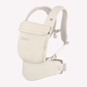 Anex Whiz-hug draagzak beige ergonomische baby draagzak vanaf geboorte